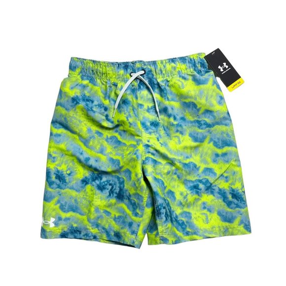 New! Under Armour Blue Green Swim Trunks - Picture 1 of 6